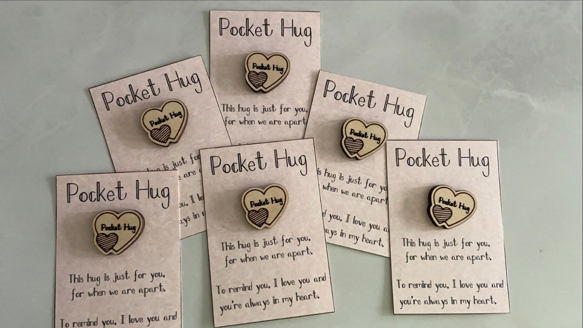Pocket Hug, Love Token, Wooden Pocket Hug, Token, Love Reminder , Pocket  Coin Keepsake Great for Loved One Near or Far 