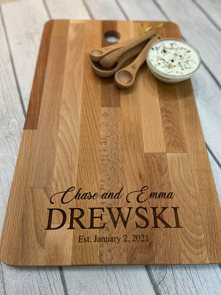 Personalized Engraved cutting board, Christmas gift, custom engraved gift, gift for them, wedding gift, realtor gift