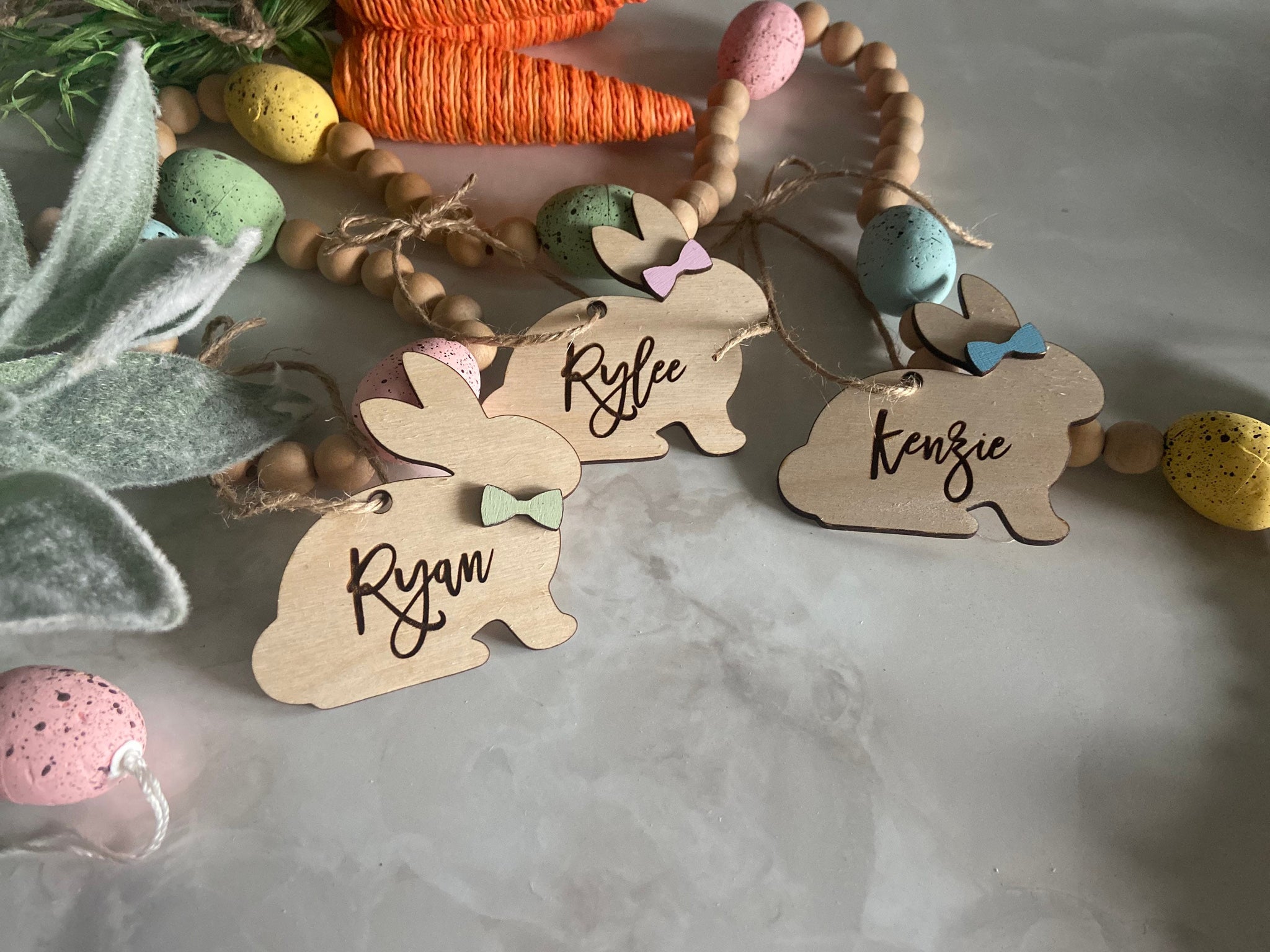 Personalized Easter Bunny Tag, Easter Place Cards, Bunny Tags, Easter Tags, Easter Name Tags, Bunny Name Tags