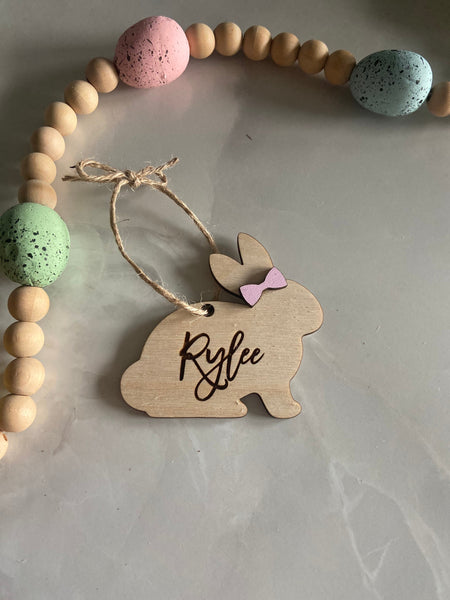 Personalized Easter Bunny Tag, Easter Place Cards, Bunny Tags, Easter Tags, Easter Name Tags, Bunny Name Tags