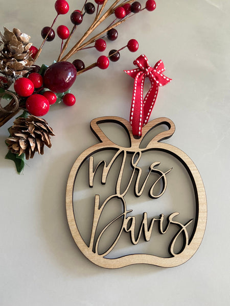 Personalized Teacher Ornament, Teacher Gift, Christmas ornament, School gift, Counselor gift, Coach Gift, Christmas Gift, Thank you Gift