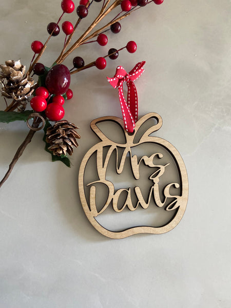 Personalized Teacher Ornament, Teacher Gift, Christmas ornament, School gift, Counselor gift, Coach Gift, Christmas Gift, Thank you Gift