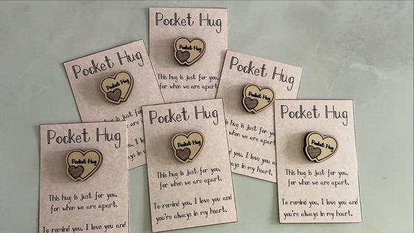 Pocket Hug, Love token, Wooden Pocket hug, Token, Love Reminder, keepsake, Gift for him, Gift for her