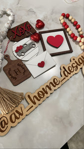 Personalized Valentine's Day Tiered Tray 3D Decor