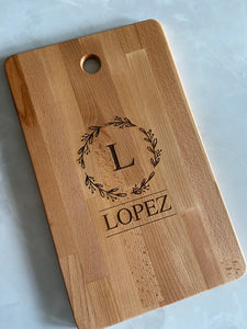 Engraved Personalized Cutting Board 17"