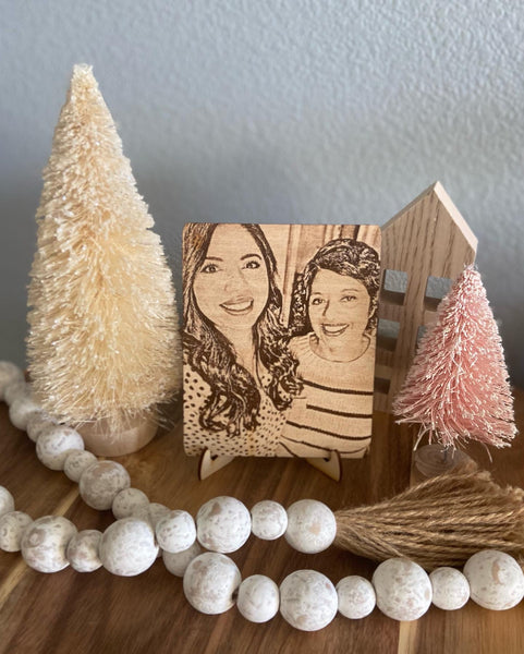 Engraved Personalized Wooden Photo